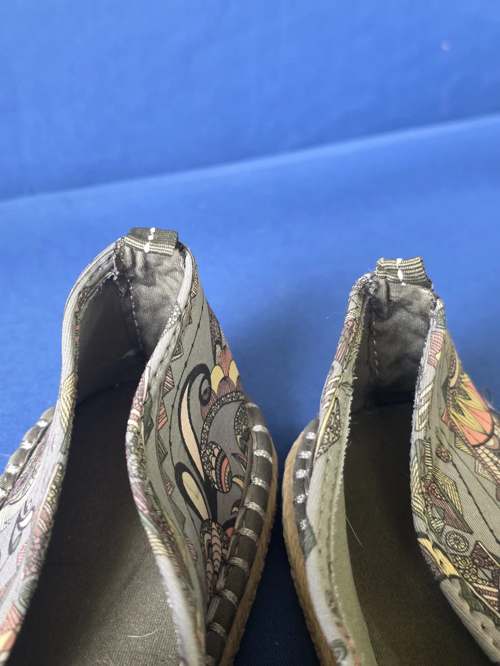 Sakroots Espadrille Slip-On Shoes Multicolor Textile Size 10 Boho Artsy